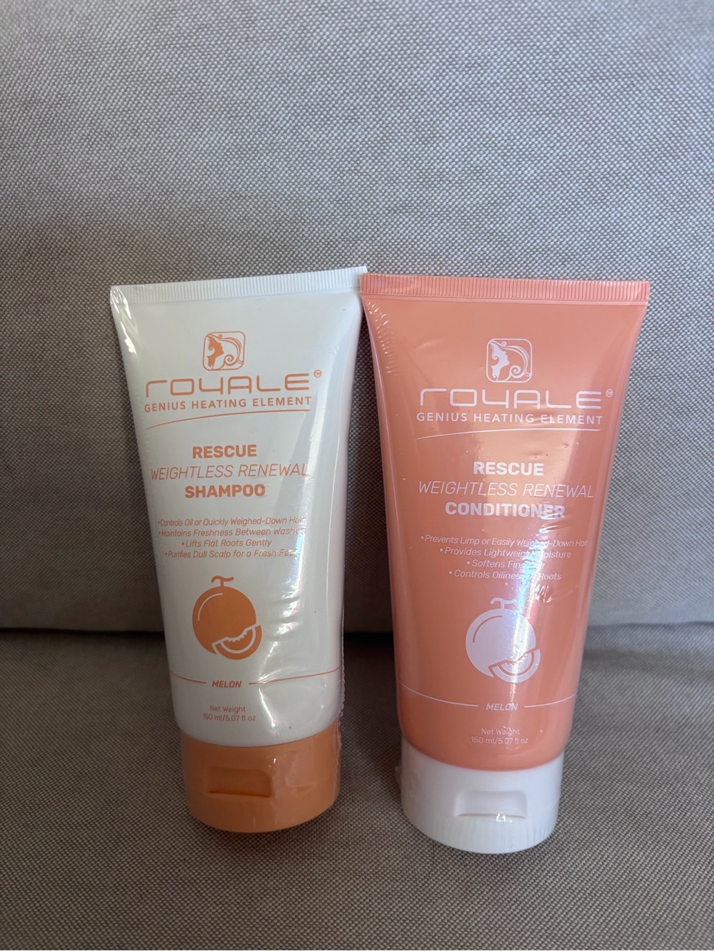 Royale Genius Rescue Heating Element Weightless Renewal Shampoo & Conditioner